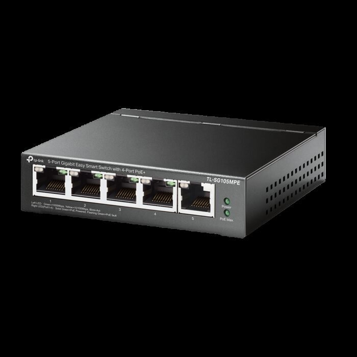 TP-Link - TL-SG105MPE - 5-Port Gigabit Easy Smart Switch with 4-Port PoE+ - Image 2