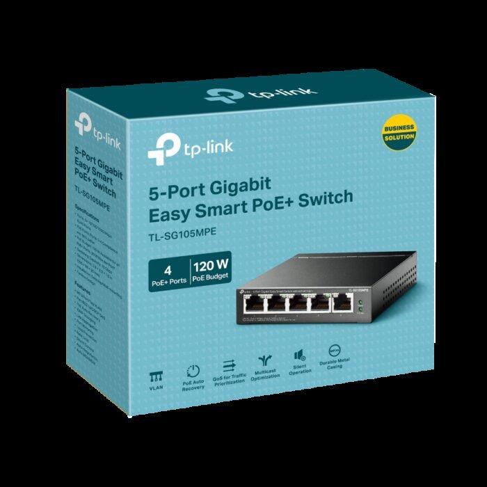 TP-Link - TL-SG105MPE - 5-Port Gigabit Easy Smart Switch with 4-Port PoE+ - Image 3