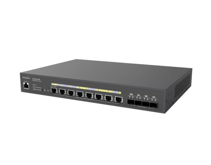 EnGenius Switch full managed Layer2+ 12 Port &bull 8x 10 GbE &bull PoE Budget 420W &bull 8x PoE bt &bull 4x SFP+ &bull 13" &bull - Image 4