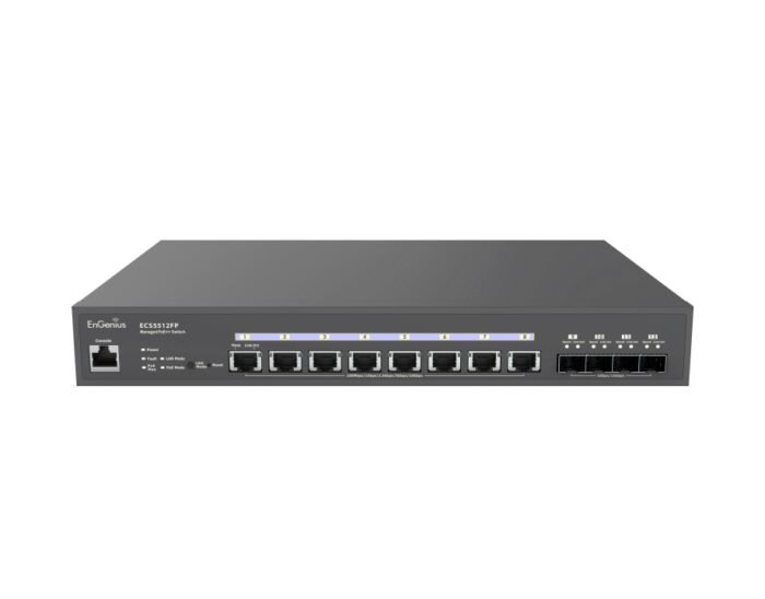 EnGenius Switch full managed Layer2+ 12 Port &bull 8x 10 GbE &bull PoE Budget 420W &bull 8x PoE bt &bull 4x SFP+ &bull 13" &bull - Image 5