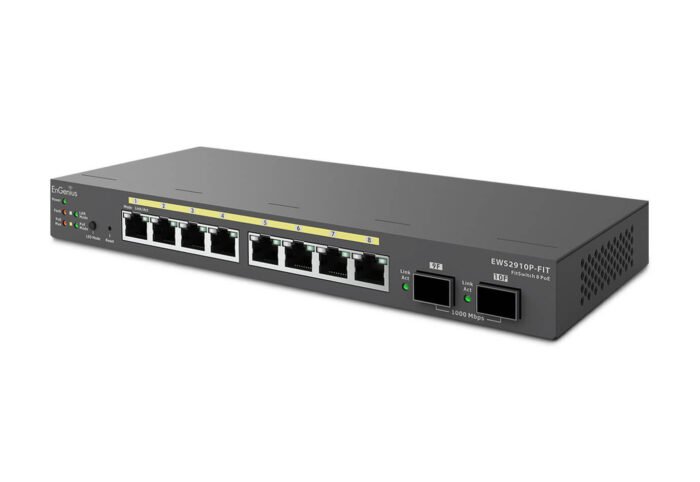 EnGenius Switch full managed Layer 2+ 10 Port &bull 8x 1 GbE &bull PoE Budget 110W &bull 8x PoE at &bull 2x SFP &bull Desktop-Sw - Image 4