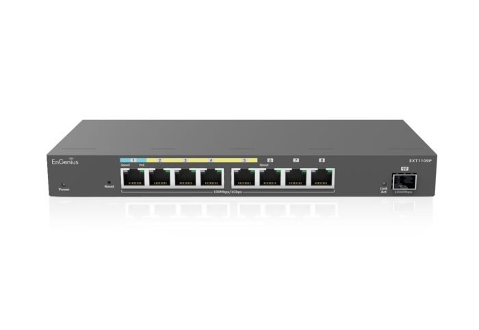 EnGenius Switch full managed Switch Extender 8 Port &bull 8x 1 GbE &bull 4x PoE at &bull 1x SFP &bull EXT1109P&bull EnGenius Clo