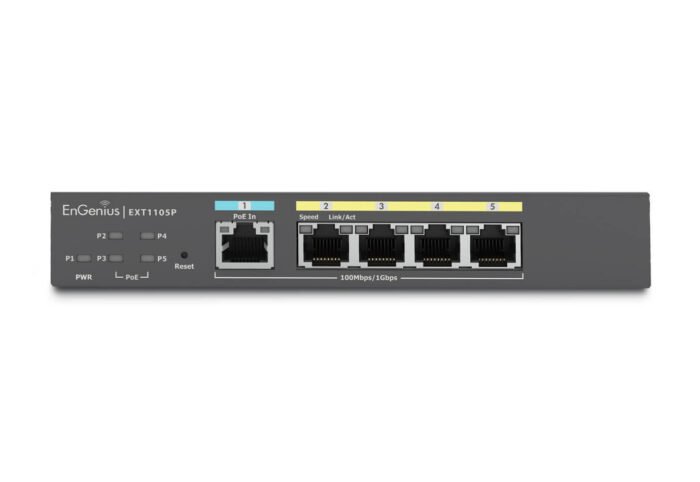 EnGenius Switch full managed Switch Extender 6 Port &bull 5x 1 GbE &bull 4x PoE at &bull 1x SFP &bull EXT1106 &bull EnGenius Clo - Image 2