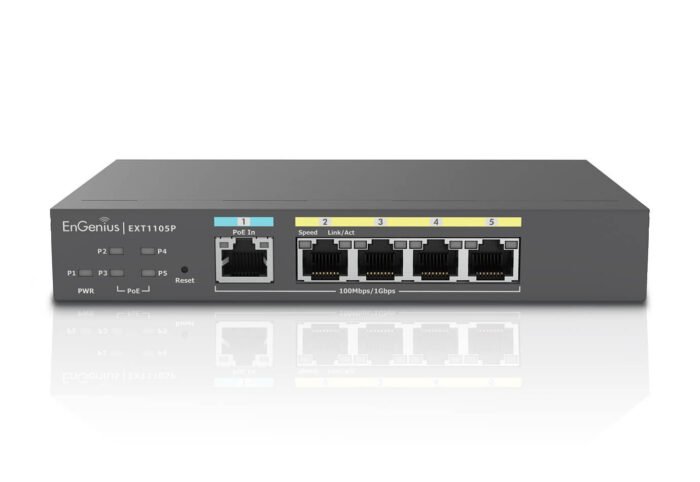 EnGenius Switch full managed Switch Extender 6 Port &bull 5x 1 GbE &bull 4x PoE at &bull 1x SFP &bull EXT1106 &bull EnGenius Clo