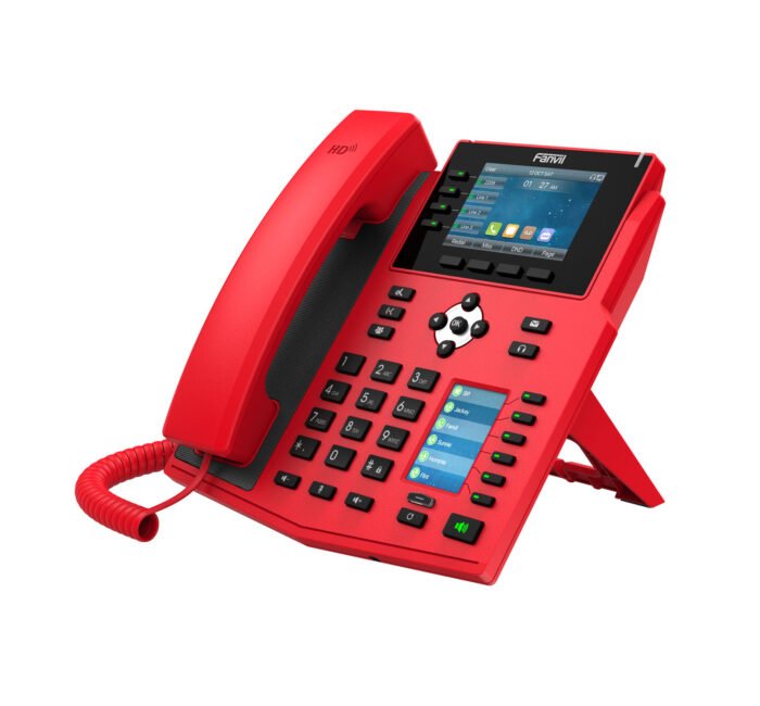 Fanvil X5U-R, Red Phones for Hospitality, Fire Station etc. solution High-end business phone with Gigabit / SIP / POE / Gigabit - Image 4