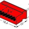 Wago Serie 243- 8-Leiter-Micro-Klemme (50 Stück) rot - Image 2