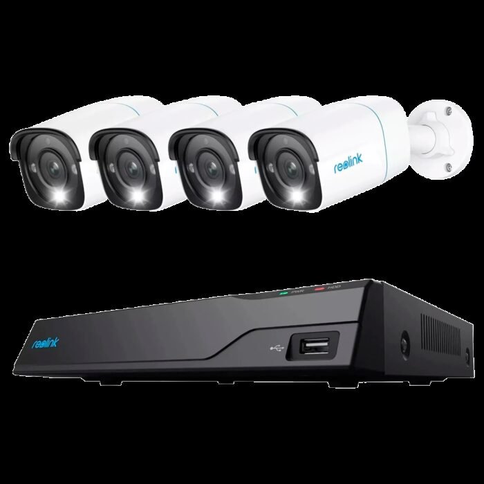 Reolink NVR PoE Kit + 4 PoE 5MP Kameras 2TB PoE [%VAR%] - 5MP (2880x1616) - Mensch/Tier/Fahrzeug-Erkennung - e-SATA - 2TB HDD -