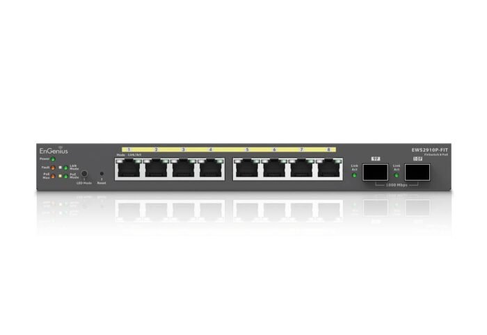 EnGenius Switch full managed Layer 2+ 10 Port &bull 8x 1 GbE &bull PoE Budget 110W &bull 8x PoE at &bull 2x SFP &bull Desktop-Sw - Image 6