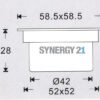 Synergy 21 Bodeneinbaustrahler ARGOS quadratisch in-G IP67 cw