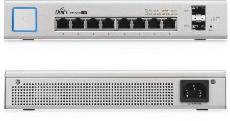 Ubiquiti Switch smart managed Layer2 8 Port &bull 8x GbE &bull PoE Budget 130W &bull 8x PoE at &bull Desktop &bull Lüfterlos &bu