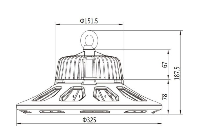 Synergy 21 LED Spot Pendelleuchte UFO 150W für Industrie/Lag - Image 6