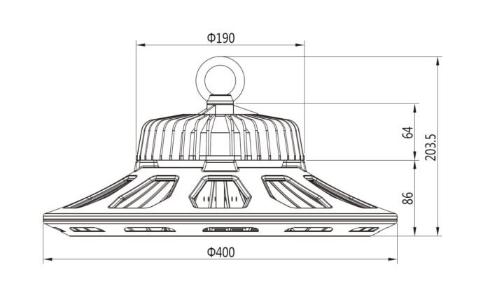 Synergy 21 LED Spot Pendelleuchte UFO 236W für Industrie/Lag - Image 6