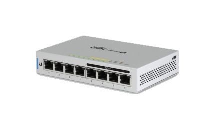 Ubiquiti Switch smart managed Layer2 8 Port &bull 8x GbE &bull PoE Budget 48W &bull 4x PoE af &bull Desktop &bull Lüfterlos &bul