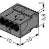 Wago Serie 243- 4-Leiter-Micro-Klemme (100 Stück) schwarz - Image 2