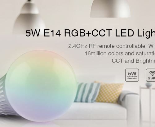 Synergy 21 LED Retrofit E14 5W RGB-WW Lampe mit Funk und WLAN *Milight/Miboxer*