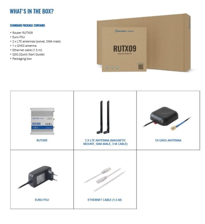 Teltonika · Router · RUTX09 · Industrial LTE Modem Router Cat6 "ONLY LAN" 300Mbps Down/42Mbps UP - Image 6