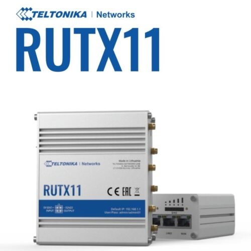 Teltonika · Router · RUTX11 · LTE CAT6 Router WLAN, Dual Band WiFi (Wave-2 802.11ac), 4x Gigabit LAN Port, Bluetooth, 2 SIM, USB