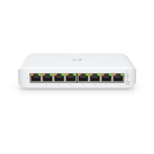 Ubiquiti Switch smart managed Layer2 8 Port &bull 8x GbE &bull PoE Budget 52W &bull 4x PoE at &bull Desktop &bull Lüfterlos &bul