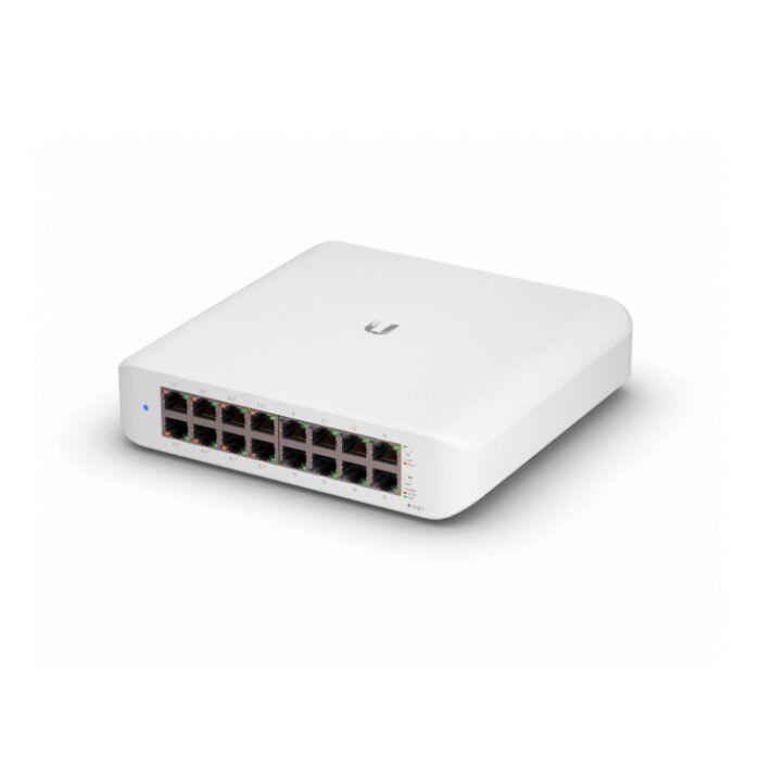 Ubiquiti Switch smart managed Layer2 16 Port &bull 16x GbE &bull PoE Budget 45W &bull 8x PoE at &bull Desktop &bull Lüfterlos &b