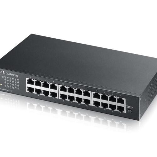 Zyxel Switch unmanaged Layer2 24 Port &bull 24x 1 GbE &bull 19" &bull Lüfterlos &bull GS1100-24E V3