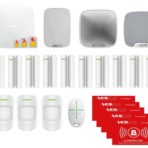 AJAX HUB 2 PLUS - Funk Alarmanlage SET 1, Weiss