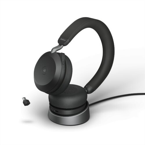 Jabra Evolve2 75 Link380c MS Stereo Stand Black