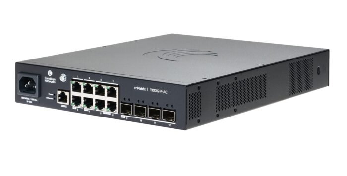 Cambium Networks cnMatrix TX 1012-P-AC - 200W POE Switch 8 x 1gbps & 4 SFP+ - Image 3