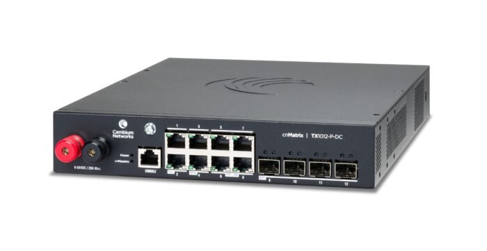 Cambium Networks cnMatrix TX 1012-P-DC - 170W POE Switch 8 x 1gbps & 4 SFP+ - Image 2