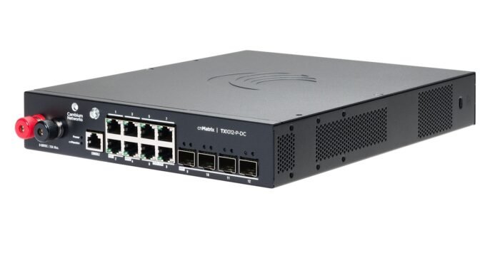 Cambium Networks cnMatrix TX 1012-P-DC - 170W POE Switch 8 x 1gbps & 4 SFP+ - Image 3