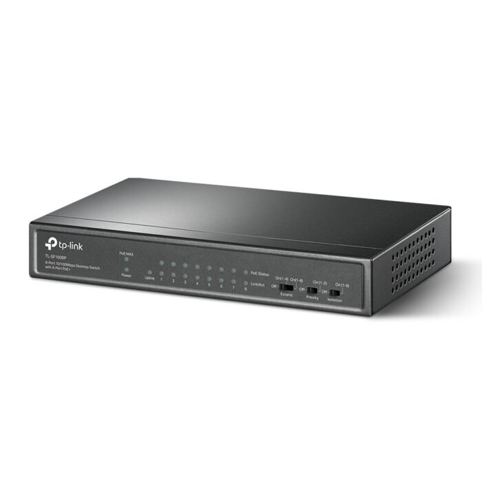 TP-Link - TL-SF1009P - 9-Port 10/100 Mbps Desktop Switch with 8-Port P - Image 2