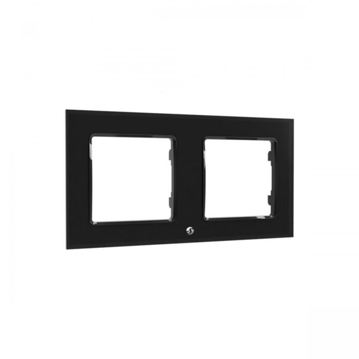 Shelly · Unterputz Zubehör · "Wall Frame 2" · Wandtaster Rahmen 2-fach · Schwarz - Image 2