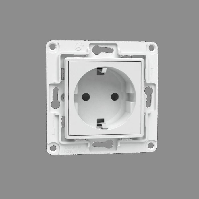 Shelly · Unterputz Zubehör · "Wall Socket EU" · Wandsteckdose · Weiß