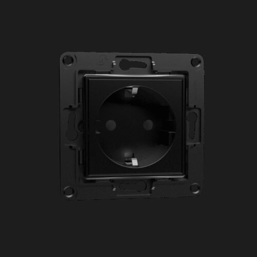 Shelly · Unterputz Zubehör · "Wall Socket EU" · Wandsteckdose · Schwarz