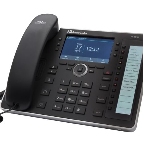 AudioCodes IP 445HD IP-Phone PoE GbE black with integrated BT and Dual Band Wi-Fi