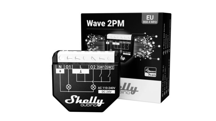 Shelly · Unterputz · "Wave 2PM" · Relais · max. 16A · 2 Kanäle · Messfunktion · Z-Wave - Image 2
