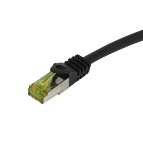 Patchkabel RJ45, CAT6A 500Mhz, 1.0m, schwarz, S-STP(S/FTP), PUR Indoor/Outdoor/Indu (UV/Water/oil/-resistant), AWG26, mit CAT7 R