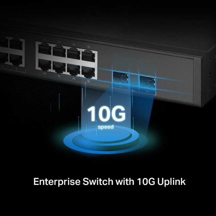 TP-Link Switch smart managed Layer2 18 Port &bull 8x 2.5 GbE POE &bull 8x 2.5 GbE &bull PoE Budget 150W &bull 2x SFP &bull 19" & - Image 6