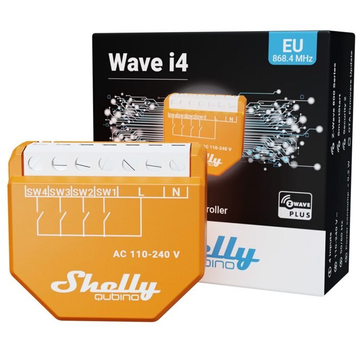 Shelly · Unterputz · "Wave i4" · Szenenaktivierer · 12 Aktionen · Z-Wave - Image 8