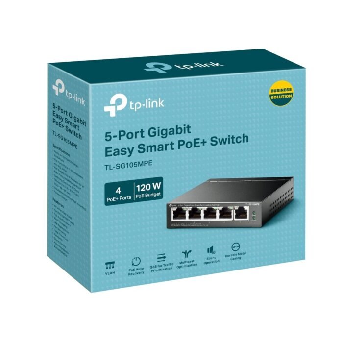 TP-Link - TL-SG105MPE - 5-Port Gigabit Easy Smart Switch with 4-Port PoE+ - Image 3