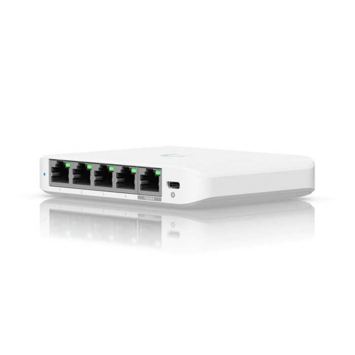 Ubiquiti Switch smart managed Layer2 5 Port &bull 5x GbE &bull 1x PoE at In &bull Desktop &bull Lüfterlos &bull UniFi &bull USW- - Image 2