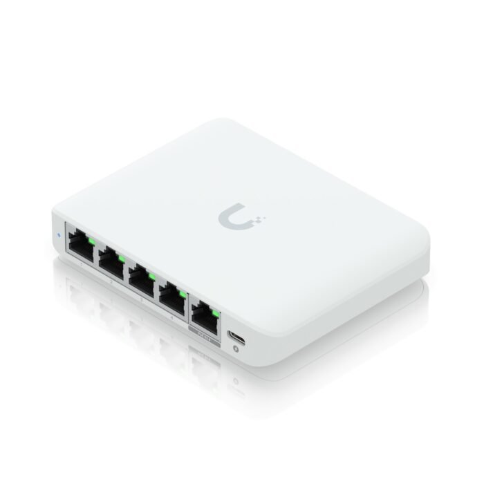Ubiquiti Switch smart managed Layer2 5 Port &bull 5x GbE &bull 1x PoE at In &bull Desktop &bull Lüfterlos &bull UniFi &bull USW-