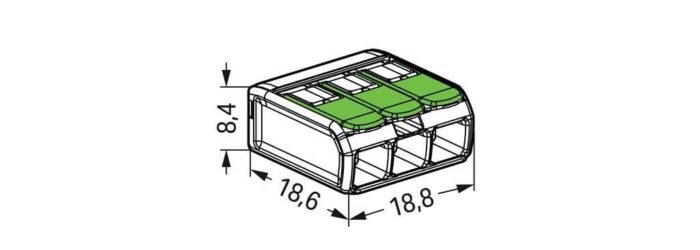 Wago Serie 221 - 3*4mm (12 Stück Retail) Green Range - Image 4
