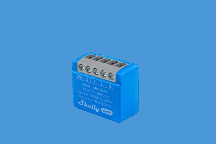 Shelly · Unterputz · "1 Mini Gen4" · Relais · max 8A · 1 Kanal · WLAN · Matter · Zigbee · Bluetooth - Image 6