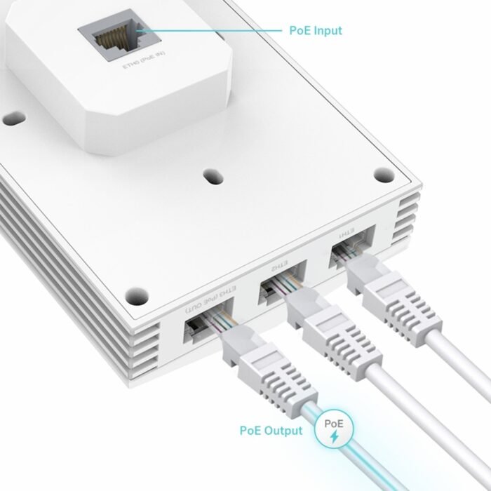 Omada PRO WIFI 6 &bull AP7650 &bull Wallplate &bull 3x 1 GbE &bull AX3000 - Image 3