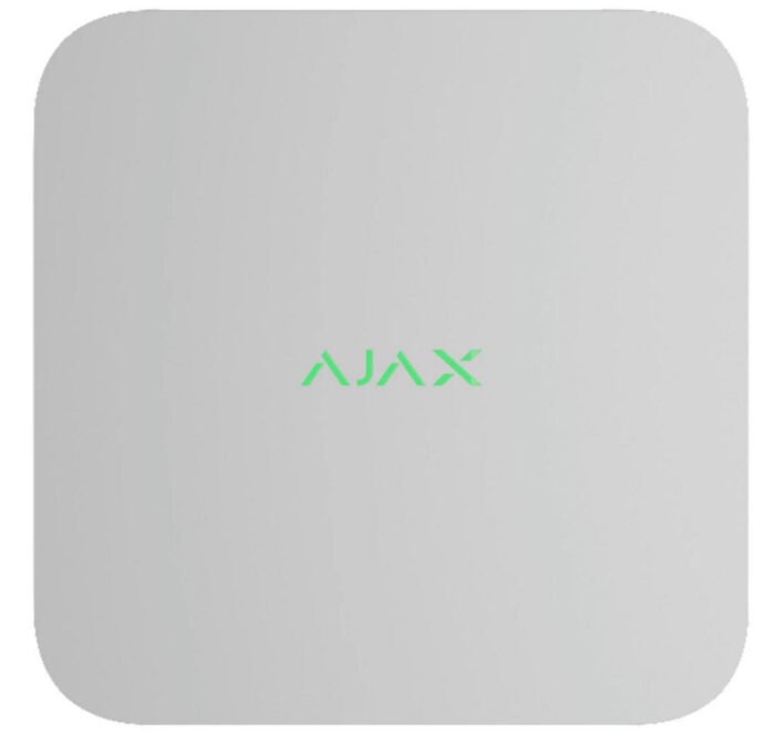 AJAX | 16 Kanal NVR IP Rekorder | 4K | Alarmverifizierung | Bewegungserkennung | H.265 | ONVIF | Weiß