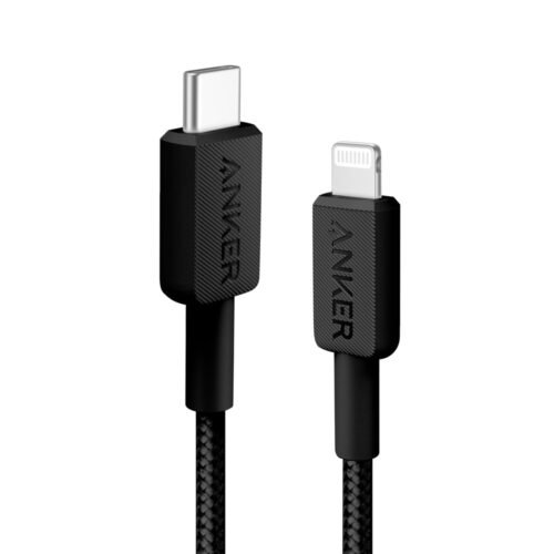 Anker - Kabel USB2.0 - Schnelles Aufladen - USB-C zu Lightning - Nylon geflechtenes Kabel - Länge 0.9m | Farbe schwarz