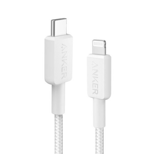 Anker - Kabel USB2.0 - Schnelles Aufladen - USB-C zu Lightning - Nylon geflechtenes Kabel - Länge 0.9m | Farbe weiß