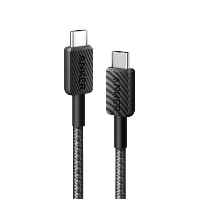 Anker - Kabel USB2.0 - Schnelles Aufladen 100W - USB-C auf USB-C - Nylon geflechtenes Kabel - Länge 0.9m | Farbe schwarz