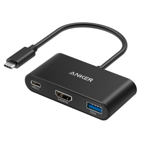 Anker - USB-C Hub 3 in 1 - Unterstützt das Aufladen von PD100W - Datenübertragung von 5Gbps - Unterstützt Auflösung 4K@30Hz - 1x