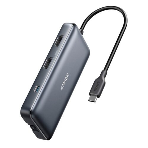 Anker - USB-C Hub 8 in 1 - Unterstützt das Aufladen von PD100W - Datenübertragung von 5Gbps - Unterstützt Auflösung 4K@60Hz - 2x